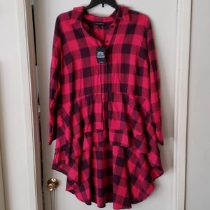 Women's Plaid Top size 20 NWT